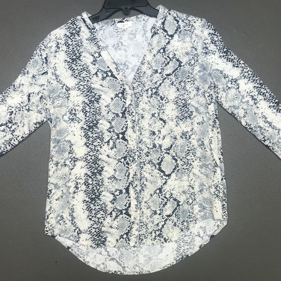 Soft Joie Dane Snake Print Button Down Blouse - Picture 6 of 8